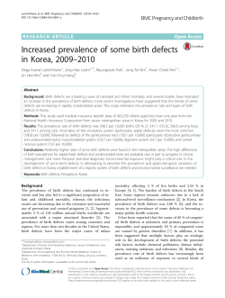 Increased prevalence of some birth defects in