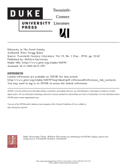 Ethnicity in The Great Gatsby