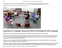 Importance of Language - Northern Arizona University