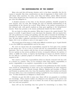 the responsibilities of the chemist