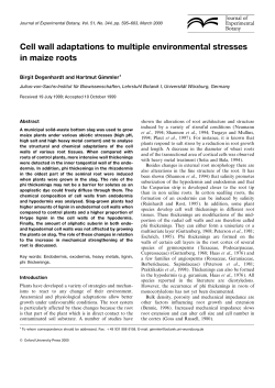 Cell wall adaptations to multiple environmental