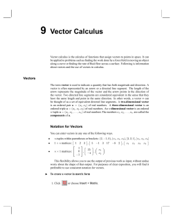 9 Vector Calculus