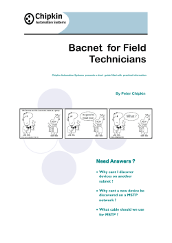 BACnet for Field Technicians