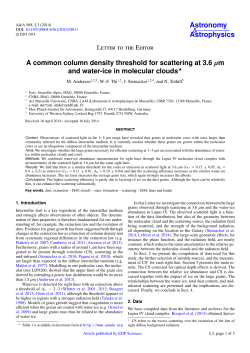A common column density threshold for scattering at 3.6 μm and