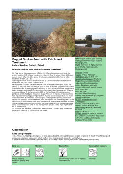 Dugout Sunken Pond with Catchment Treatment