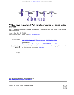 function PR72, a novel regulator of Wnt signaling required for Naked