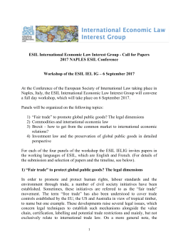 170423 ESIL International Economic Law Interest Group