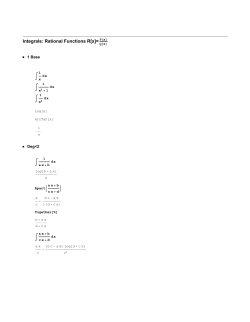 Integrals: Rational Functions R[x]= P x