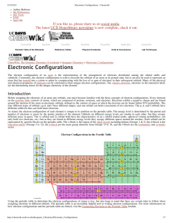 Electronic Configurations - Chemwiki