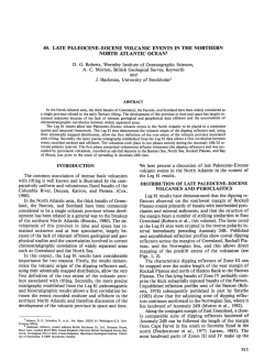 40. Late Paleocene-Eocene Volcanic Events in the Northern North