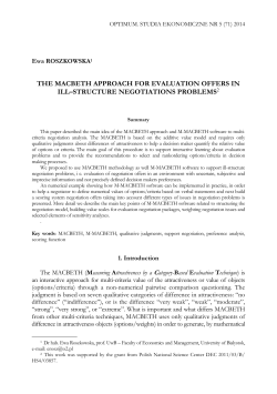 the macbeth approach for evaluation offers in ill&ndash;structure