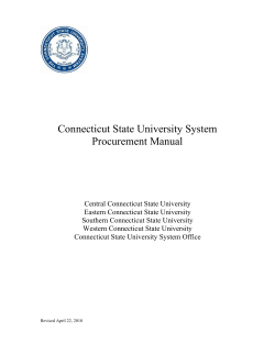 Connecticut State University System Procurement Manual