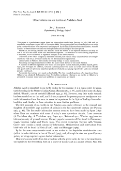 Observations on sea turtles at Aldabra Atoll
