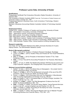 Professor Lynne Oats, University of Exeter