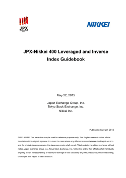 JPX-Nikkei 400 Leveraged and Inverse Index Guidebook