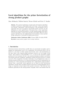 Local algorithms for the prime factorization of strong product graphs