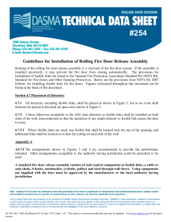 TDS 254 Guidelines for Installation of Rollling Steel Fire