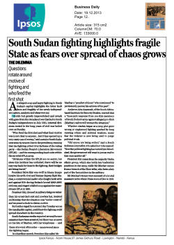 South Sudan fighting highlights fragile