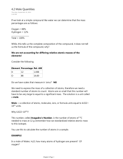 4.2 Mole Quantities