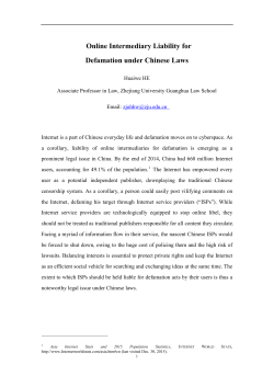 Defamation - UW School of Law