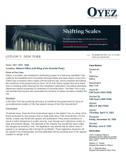 Gitlow v. New York