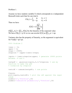 Problem 1. Assume we have random variable X which corresponds