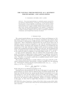 THE NATURAL PSEUDO-DISTANCE AS A QUOTIENT PSEUDO