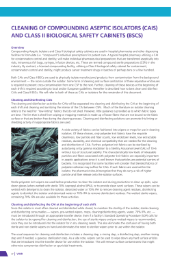 cleaning of compounding aseptic isolators (cais)