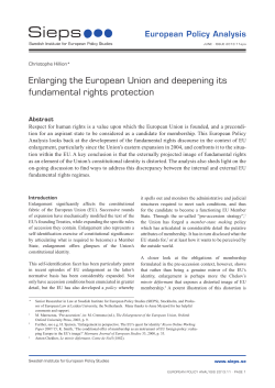 Enlarging the European Union and deepening its