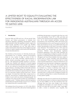 a limited right to equality: evaluating the effectiveness of racial