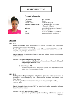 Education CURRICULUM VITAE Personal Information