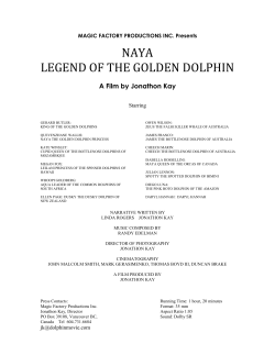 PRESS RELEASE - NAYA LEGEND OF THE GOLDEN DOLPHIN