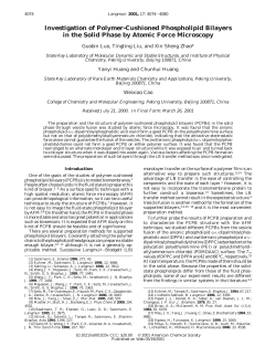 Investigation of Polymer-Cushioned Phospholipid Bilayers in the