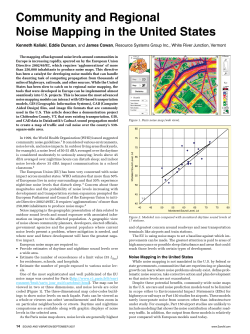 Community and Regional Noise Mapping in the United States