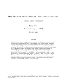 Does Disease Cause Vaccination? Disease