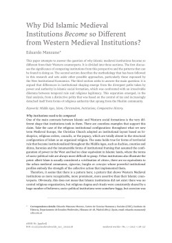 Why Did Islamic Medieval Institutions Become so Different from