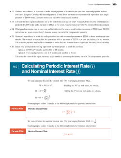 9.5 | Calculating Periodic Interest Rate (i) and Nominal Interest Rate (j)