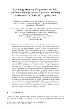 LNCS 3510 - Reducing Memory Fragmentation with Performance