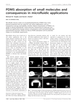 PDMS absorption of small molecules and