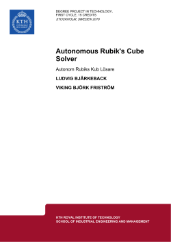 Autonomous Rubik`s Cube Solver