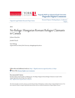 Hungarian Romani Refugee Claimants in Canada