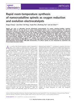 Rapid room-temperature synthesis of nanocrystalline spinels as