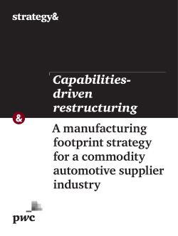 Capabilities-driven restructuring - Strategy
