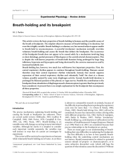 Breath-holding and its breakpoint
