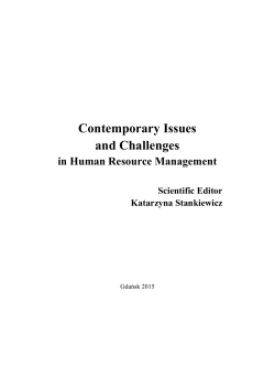 Contemporary Issues and Challenges in Human Resource
