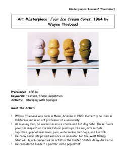 Art Masterpiece: Four Ice Cream Cones, 1964 by Wayne Thiebaud