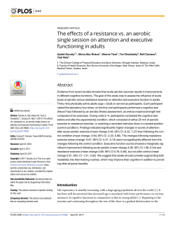 The effects of a resistance vs. an aerobic single session on attention