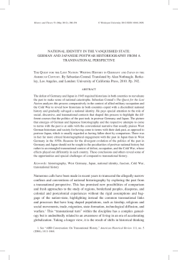 national identity in the vanquished state: german and japanese