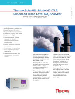 Model 43i-TLE, Enhanced Trace Level S02 Analyzer