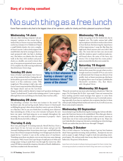No such thing as a free lunch